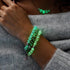 Rosewater | Silver | Firefly Glass Macrame Bracelet